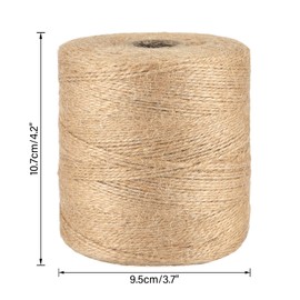 G2PLUS 500 m Brown Jute Cord, 1.5 mm Jute Cord for Garden, 2-Layer Craft Cord for Crafts, Jute Decorative Cord for DIY Arts and Crafts Gardening