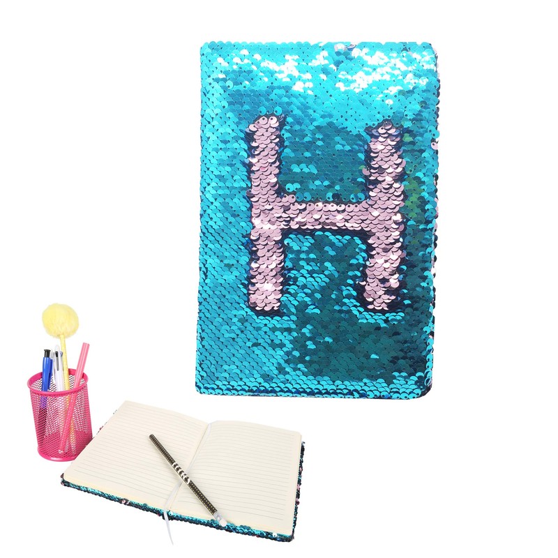 EXERZ Reversible Sequin Notebook A5 Size/Journal, Mermaid Diary/Magic Notepad, for