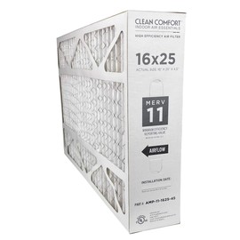 Clean Comfort AMP-11-1625-45 (1 Pack) 16" x 25" x 4.5" Media Air Filter, MERV 11