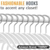 TIMMY 50 Plastic Hangers 17.7 Inch Non-Slip, Space Saving Closet