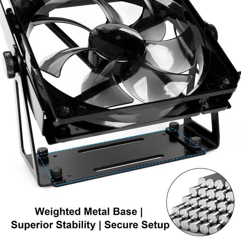 VORZOKISPL Computer Fan Stand - 120mm 140mm PC Fan Desk