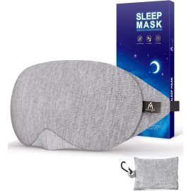 Mavogel Cotton Sleep Eye Mask - Updated Design Light Blocking with Adjustable No