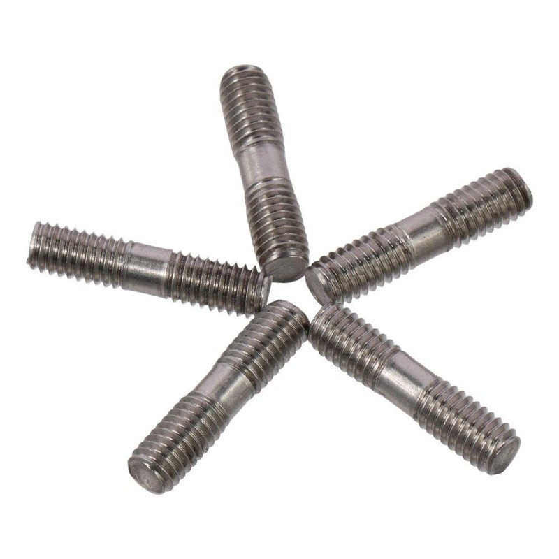 Fudeshe 20Pcs Fully Threaded Rods Studs,M6x25mm Double End Threaded Stud,Stainless