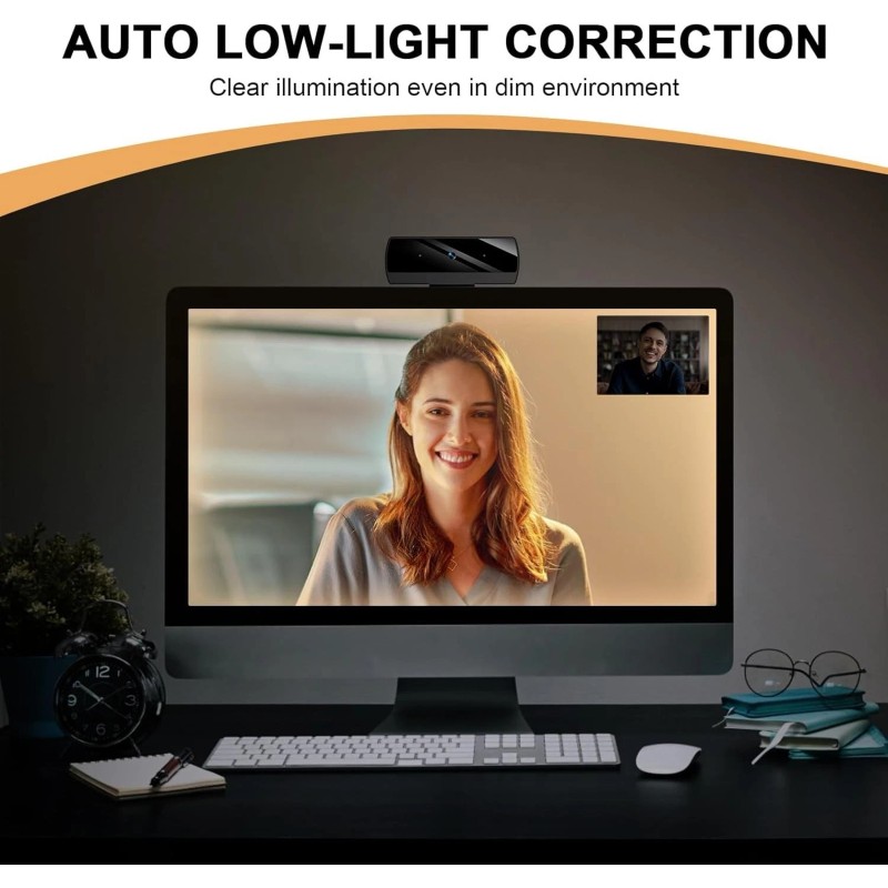 Diccik Webcams for PC, Full HD 1080P Video Calling, HD