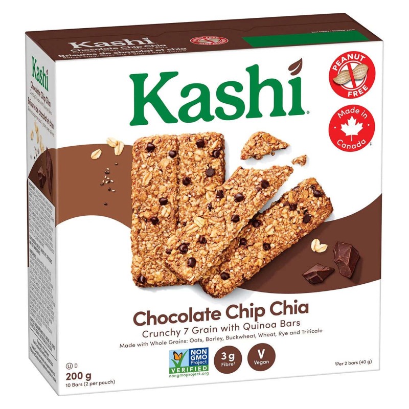 Kashi Seven Grain with Quinoa bars, Chocolate Chip Chia Non-GMO,