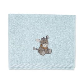 Sterntaler Kinderhandtuch Esel Emmi, Alter: ab 0 Monate, 50 x 30 cm, Hellblau