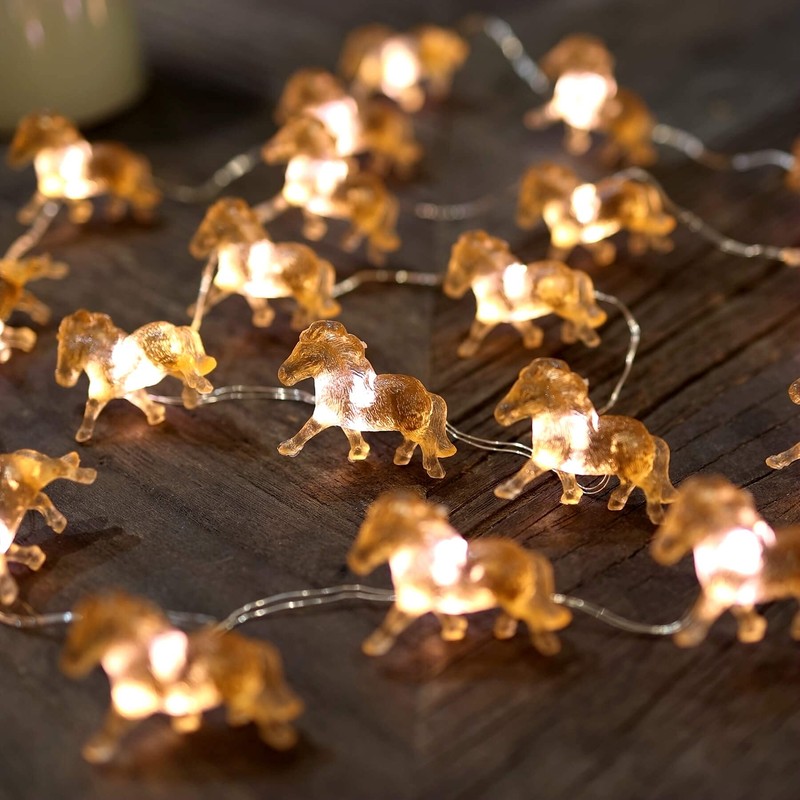 Lindas luces decorativas de hadas, regalos de caballo para mujeres,
