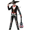 Atosa Mexican Mariachi Skeleton Costume Child 10 to 12 Years