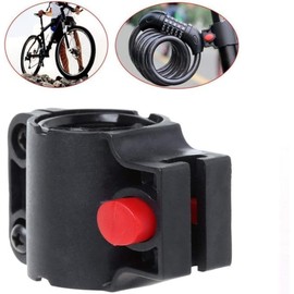 Universal Bike U-Lock Mount, Adjustable Frame Bracket for Road and Mountain Bikes, Black