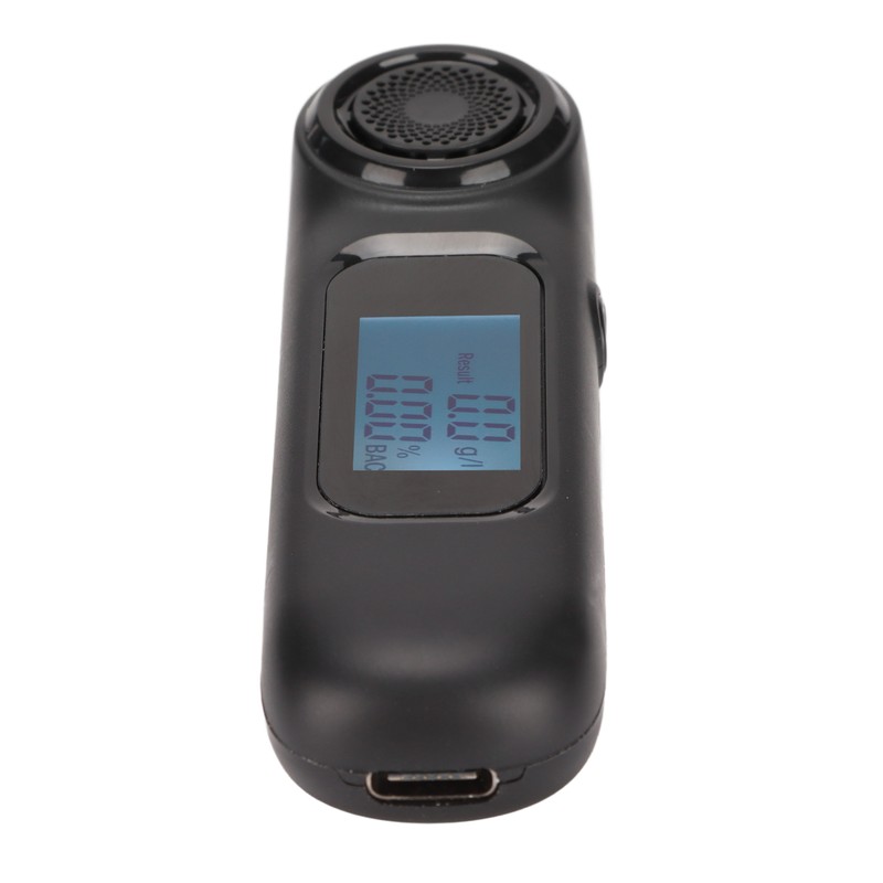 Black Portable Breathalyzer Noncontact High Accuracy Alcohol Tester USB Rechargeable