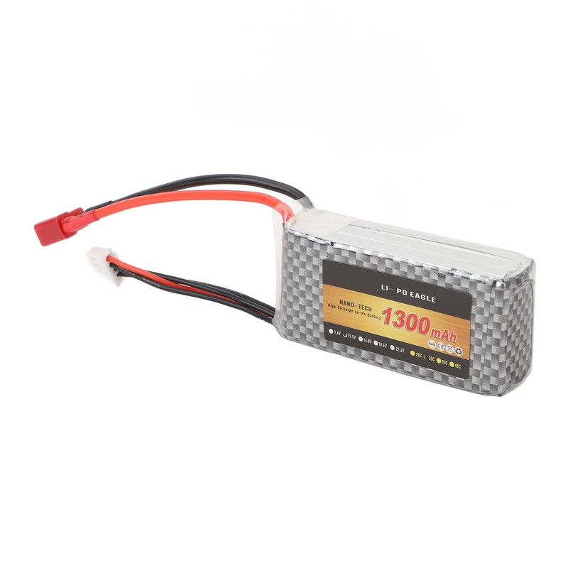 RC LiPo Battery 11.1V 1300mAh 3s with 25CT Connector Lithium