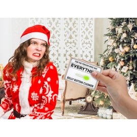Jergrim Funny Gifts Belly Button Lint Brush, Christmas Gag Gifts for Adults, Men, Women, Boyfriend, Husband, White Elephant, Secret Santa, Prank Gift for Person who has Everything (Green/Kraft)