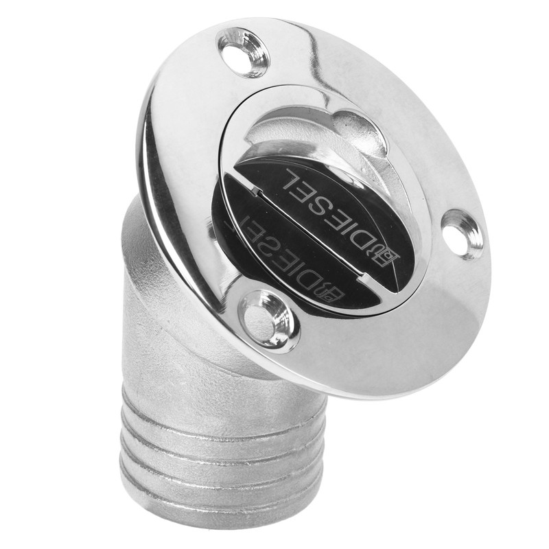 Boat Deck Filler 45° 316 Stainless Steel 38mm Flip Fill