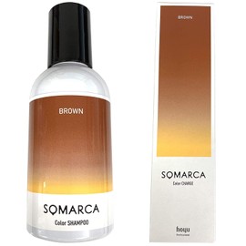 Hoyu Somarca Color Shampoo, Brown, 5.1 fl oz (150 ml) + Color Charge (Color Treatment), Brown, 4.6 oz (130 g)