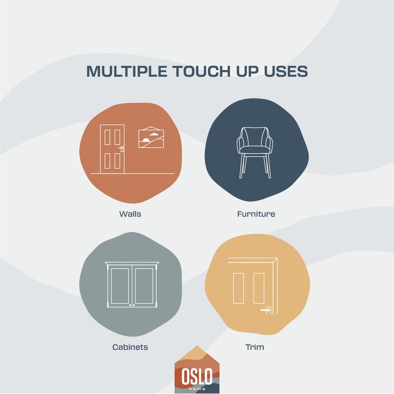 Oslo Home Touch Up Paint, Black, 20ml, Matte, w/brush in