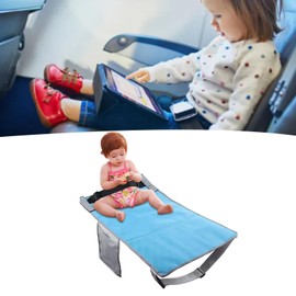 ZIZEV Childrens Airplane Bed, Nylon Airplane Seat Extender for Travel for Boys and Girls (Blue)