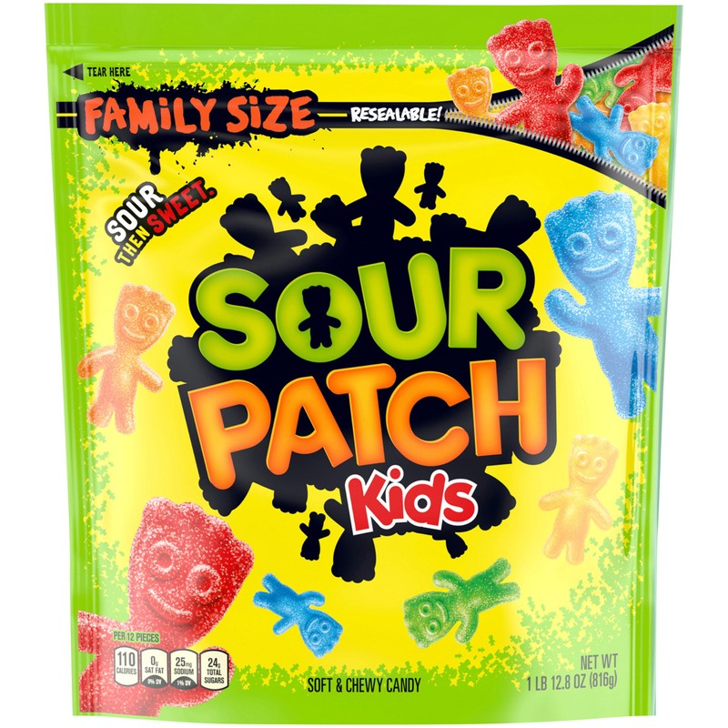 SOUR PATCH KIDS Soft & Chewy Candy, Family Size, Bulk