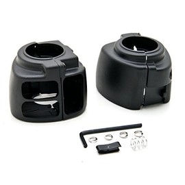 Black Switch Housings Compatible with Harley Davidson Sportster/Dyna/Softail/V-Rod (1996-2012) Cruiser Bobber Chopper Black Switch Control House