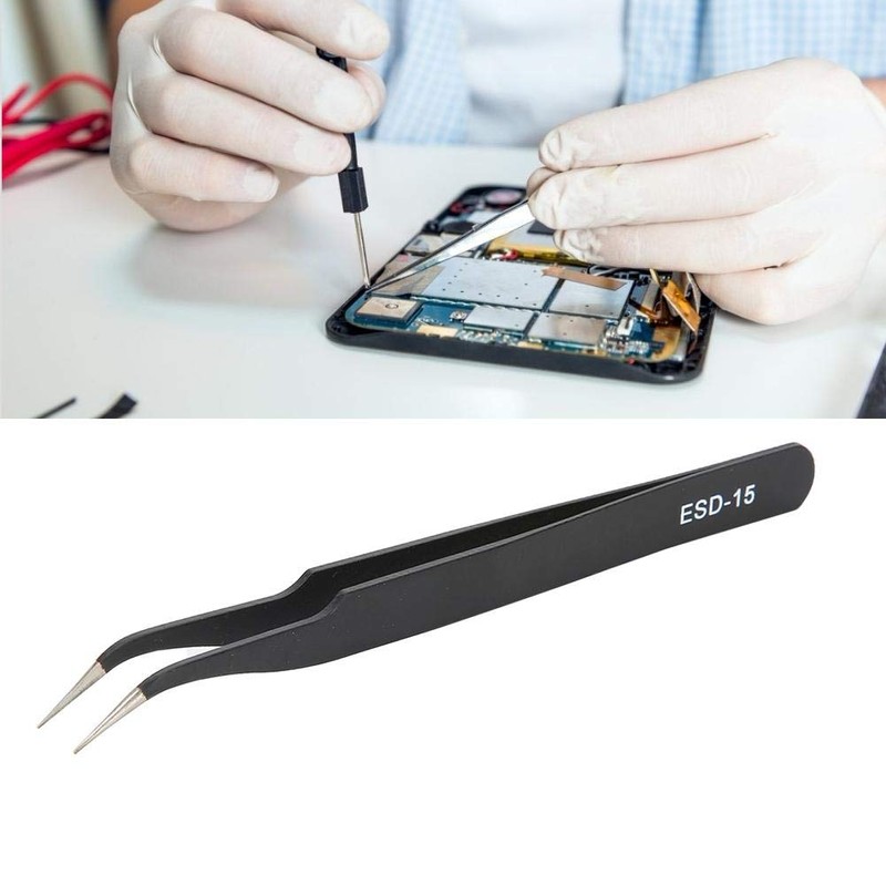 2 x repair tool set for curved tweezers, made of