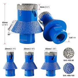 LOZLIN 25mm Diamond Core Drill Kit - Professional Hole Saw for Quartz/Marble/Tile Countertops, Sink Drain & Basin Cutting, Heavy Duty Drilling Tools