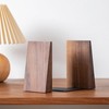 Muso Wood Wooden Bookends, Thick, Non-Tumble, Bookstands, Stylish, Sturdy and