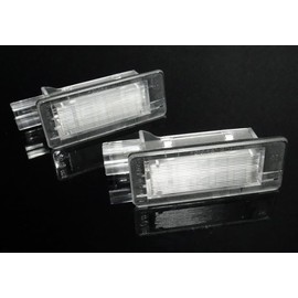 RZG 2x LED Licence Number Plate Light White Canbus For Captur Laguna II III Latitude Modus Scenic II III Zoe Duster