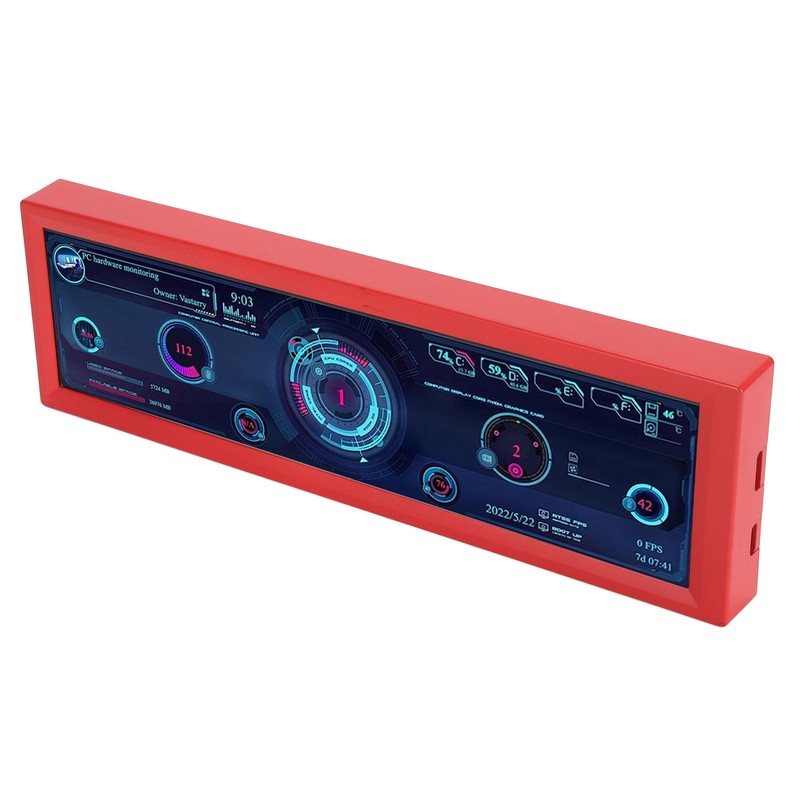 8.8 Inch PC Temperature Display Professional HD IPS 1920x480 LCD