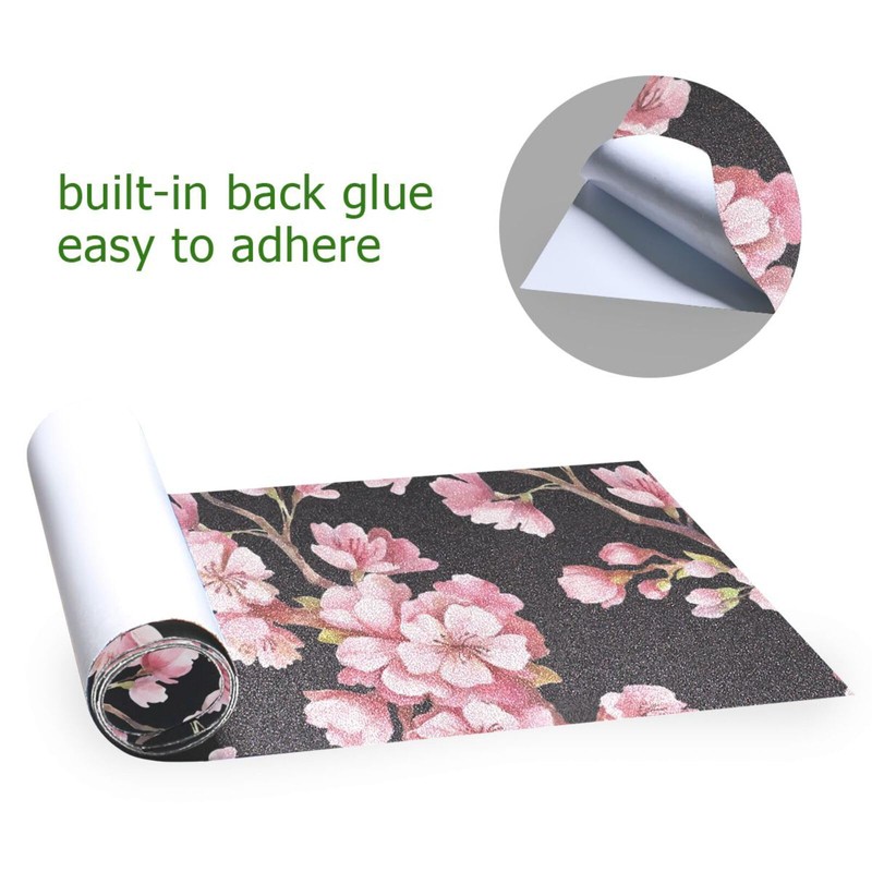 Skateboard Grip Tape Sheet Design Deck Longboard Griptape Pink Cherry