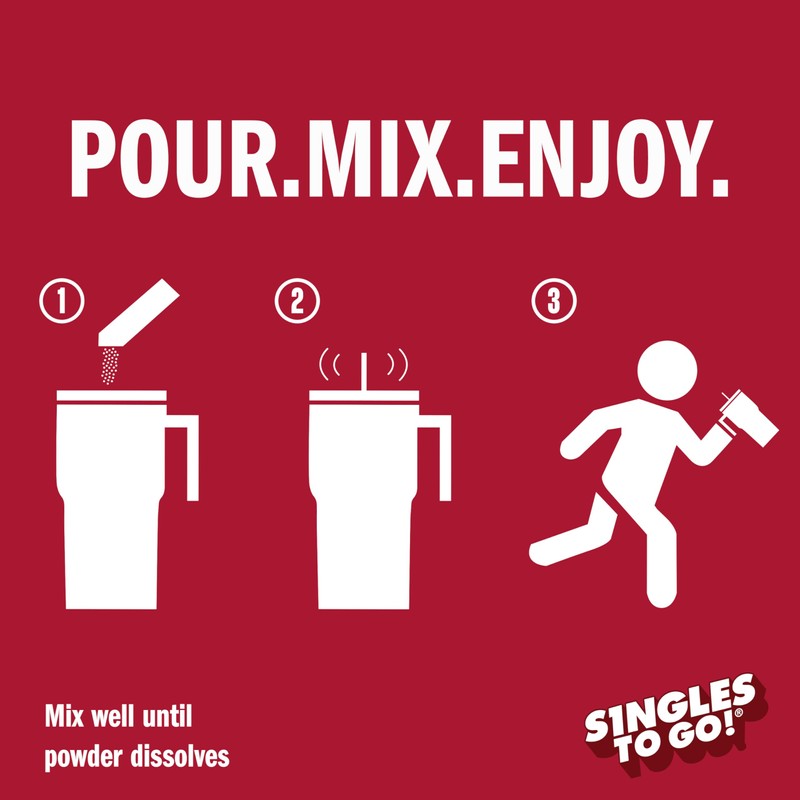 Singles to go Drink Mix Packets, Blood Orange, 6-Count Box