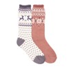 MUK LUKS Women's Tall Heat Retainers (2 Pair Pack), Multi,
