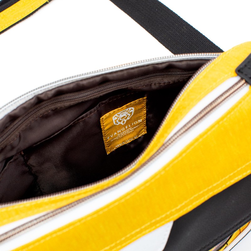 Mustache JEV-4000 Evangelion Collaboration Shoulder Bag, Heathered Polyester, Synthetic Leather,