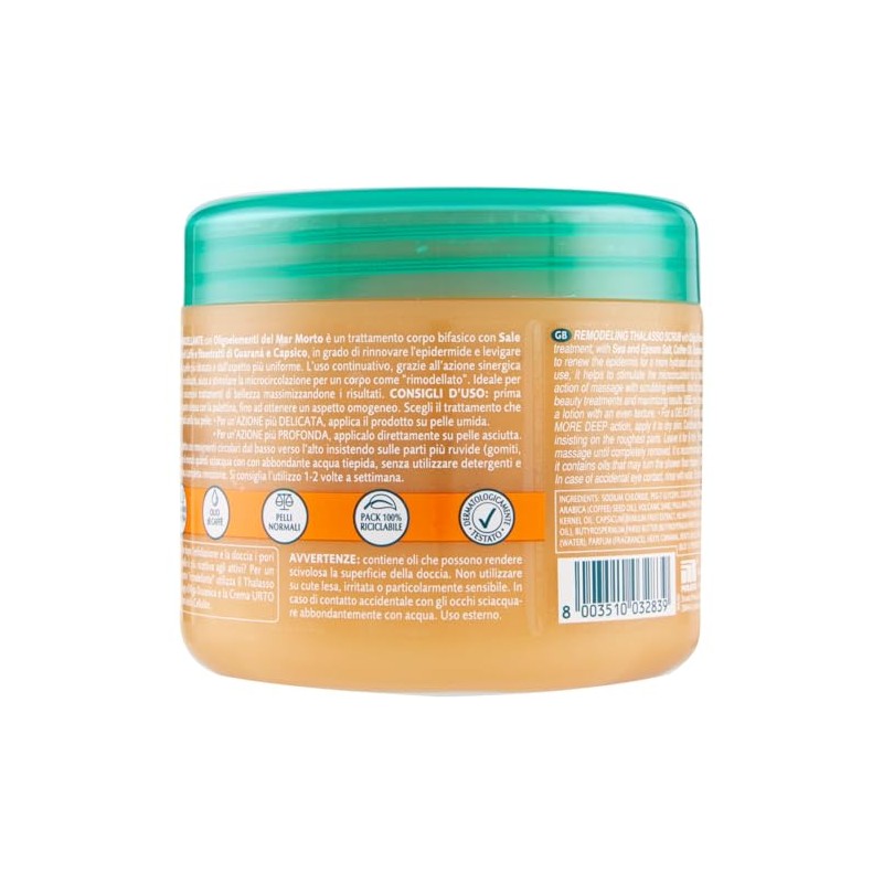 Geomar Thalasso Scrub Remodellante 600 G, Remodelante 21.1 Oz [Importado
