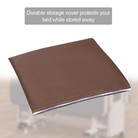 Folding Bed Storage Cover,51" Waterproof and Dustproof Rollaway Bed Cover with Durable Zipper Adjustable Drawstring, Thickened Storage Cover for Folding Cot Foldable Bed, Fold Up Bed Protector.Brown