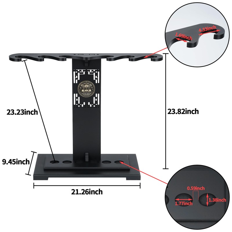 lukar Kylin Vertical Sword Stand Floor, 6 Tier Katana Stand,