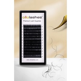 OLLOLASHES Eyelash Extension B C CC D J Curl Mix 5-20mm 0.03 0.05 0.07 0.15 Super Matte Classic Lash Extensions Professional Supplies for Lash Techs (C-0.03, 13-20mm)