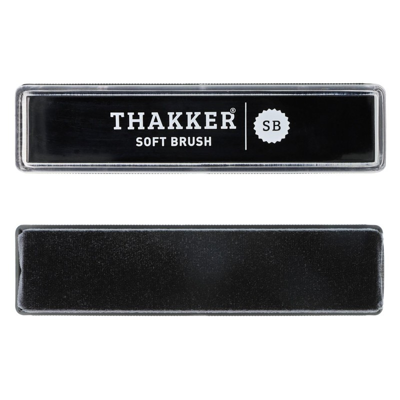 THAKKER Soft Brush - Antistatik Schallplattenbürste mit Samtpolster inkl. Nadelbürste