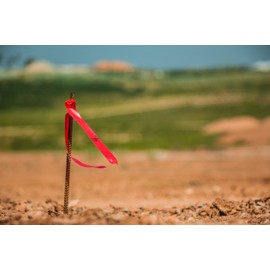 Brady 58346 Red Flagging Tape for Boundaries and Hazardous Areas - Non-Adhesive Tape, 1.188" Width, 300' Length (Pack of 1)