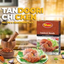 Shan - Tandoori Masala Seasoning Mix (50g) - Spice Packets for Tandoori Style Chicken (Pack of 3)