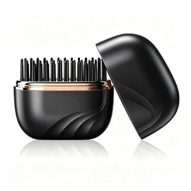 Mini Alisador, Mini Peine Alis ador Portátil | Straightener Comb 3 Ajustes de Temperatura, Peine Alisador de Calentamiento Rápido, para Viajes, Hogar y Oficina