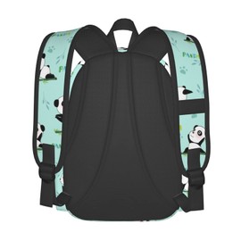 Aokaojiet Panda Backpack for Boys Girls, Cartoon Cosplay Casual Daypack Lightweight 17 inch School Backpack for Kids Men Women, Style4