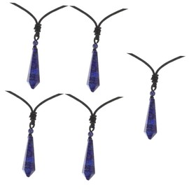 FOMIYES 5pcs Fashion Crystal Necklace for Women Amethyst Pendant Women Jewelry Decorative Necklace Crystal Pendant Jewelry