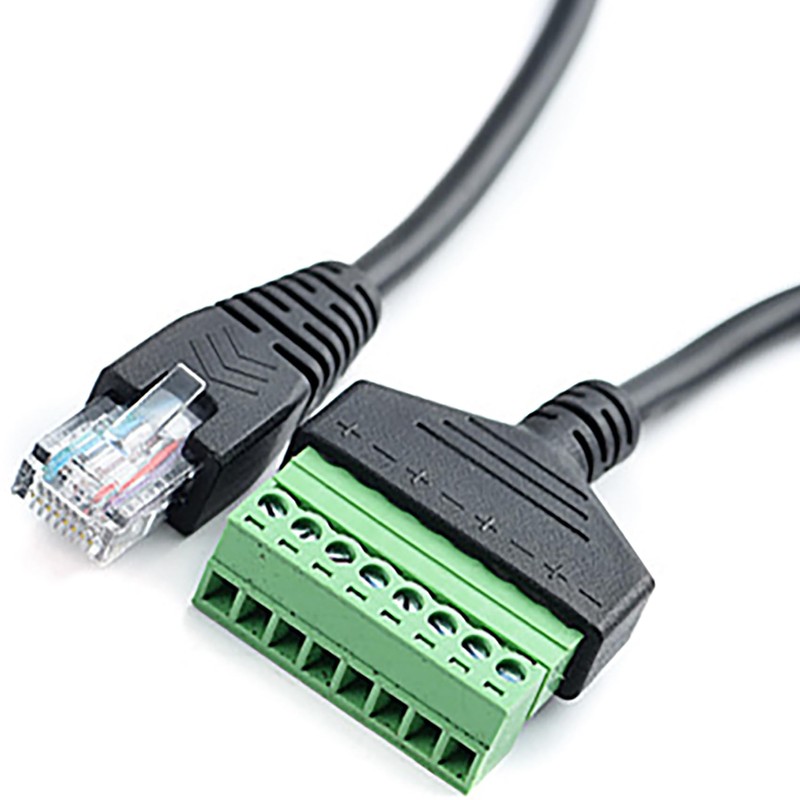 tunghey 2Pack RJ45 Male to 8 Pins Screw Terminal Block