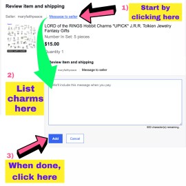 The Literary Charm LORD of the RINGS Hobbit Charms *UPICK* J.R.R. Tolkien Jewelry Fantasy Gifts - 5 pieces