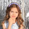 Tihebax Purple Headbands for Girls Women Non Slip Glitter Sequins