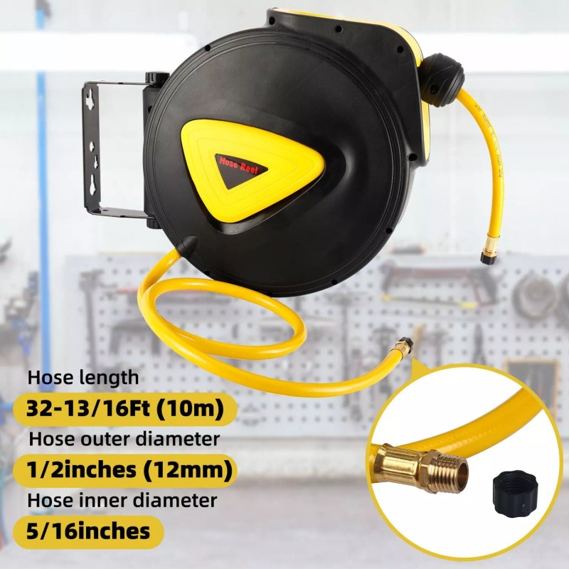 8milelake Retractable Air Hose Reel 5/16 Inch x 33 FT