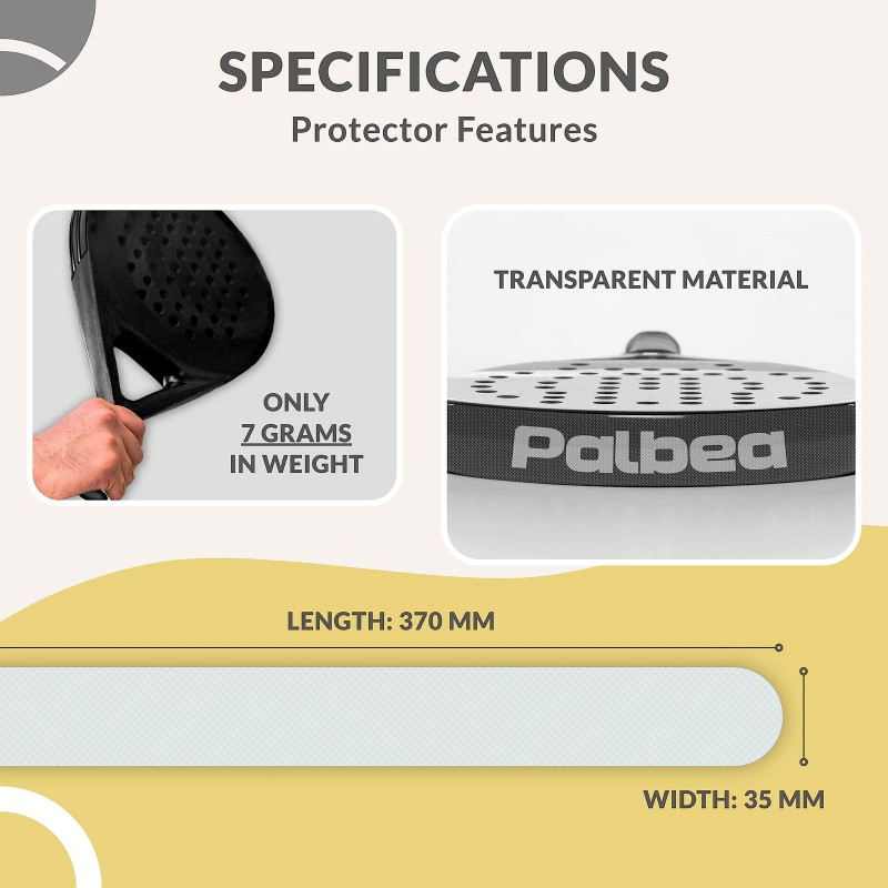 Palbea Transparent Padel Racket Protector - Pack of 5 -