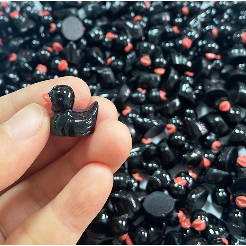 Pcxino 400pcs Mini Resin Duck Bulk Tiny Duck Figures for