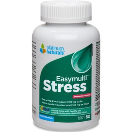 Platinum Naturals Easymulti Stress Women (Fast Acting Multivitamin for Stress), 60 Softgels