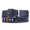Nautica Men's Reversible Belt with Flag Pattern, Navy, 42