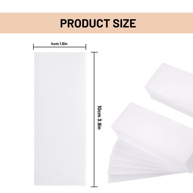 400 Pcs Non-Woven Wax Strips for Arms, Legs,Chest, Back, Underarms